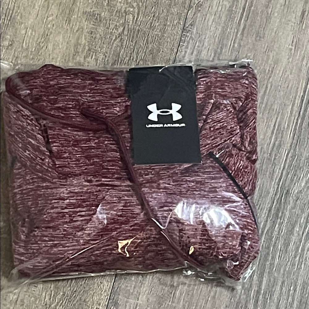Under Armour Hooded Top New Size Medium Burgundy/Black - Picture 9 of 9
